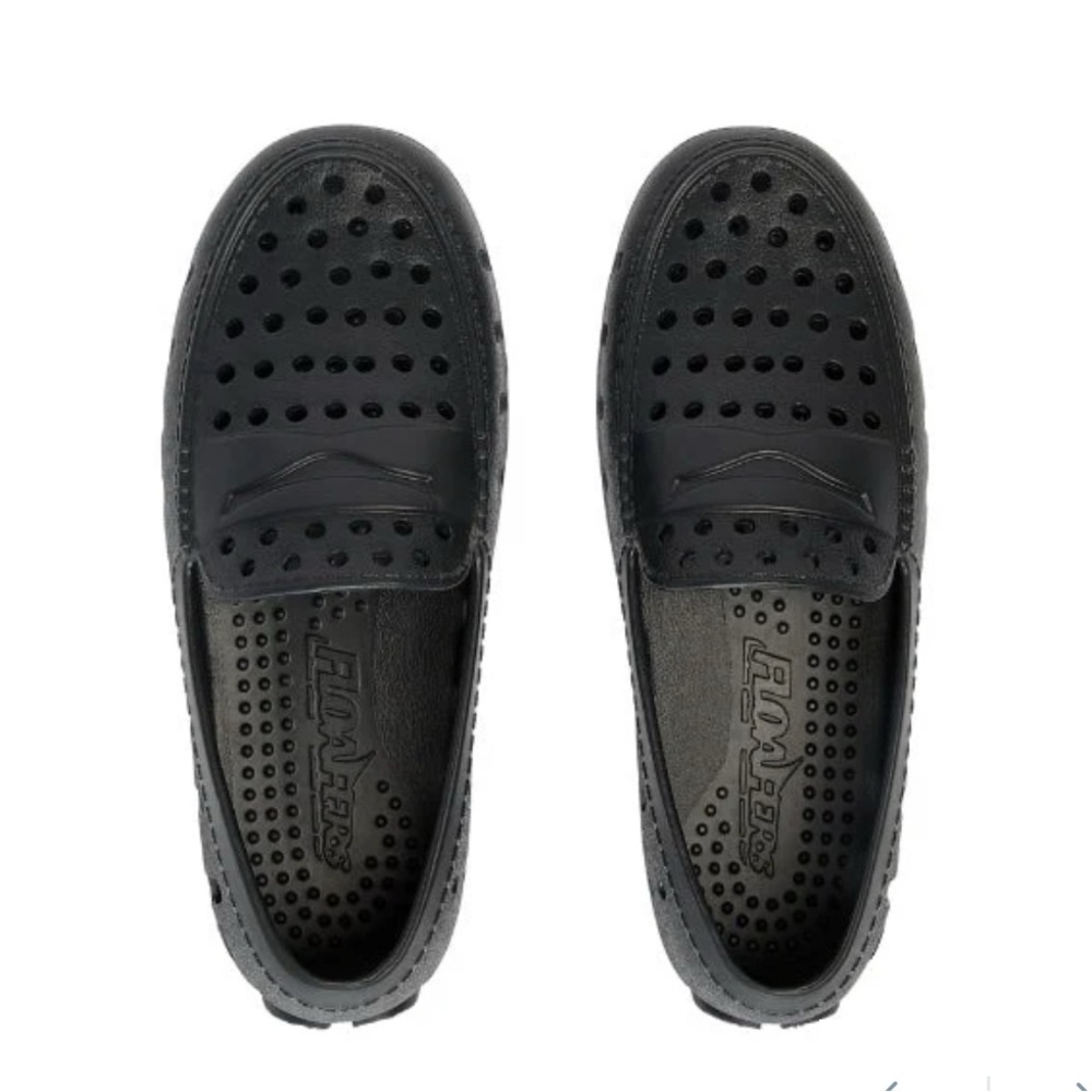 Kids Waterproof Black Slip-On Water Shoes